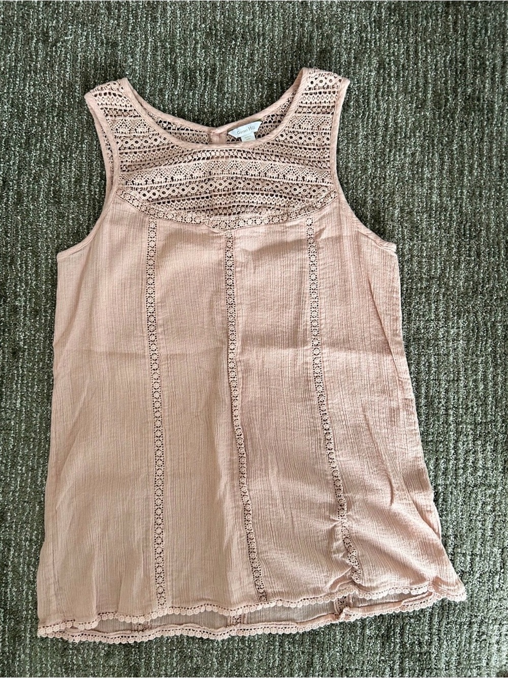Women's Sleeveless Crochet Top - pink